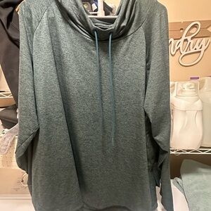 Athleta Blue Cowl Neck Hoodie